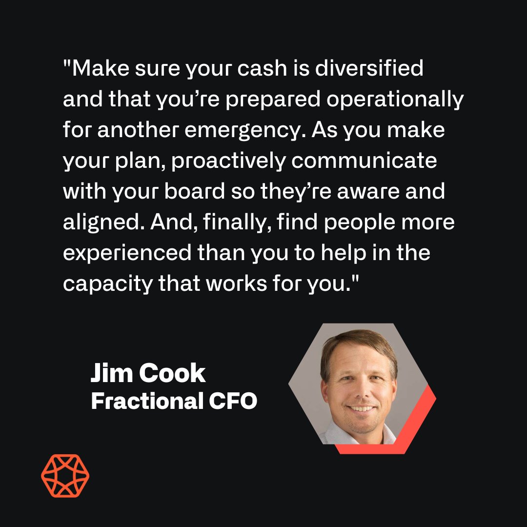 JoinContinuum's tweet image. Following #SVB, founders and finance leaders need to make sure they take steps to protect their organization&apos;s financial future.

@cookflix, former CFO of @Mozilla and current fractional CFO, shares steps that you can take to keep company money safe: joincontinuum.com/post/answers-t…