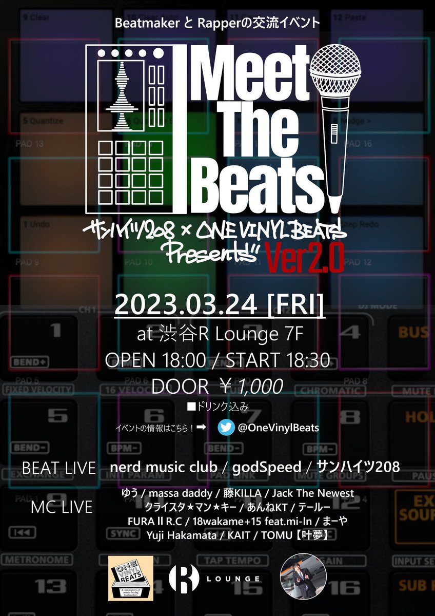 OneVinylBeats's tweet photo. MeetTheBeats、本日です🥳

HIPHOP is LIFE❗️
HIPHOP is LIVE‼️

⬇️のYouTubeチャンネルで配信予定です🙆
https://t.co/vJOe3ayjLM https://t.co/68t9jNWYNa