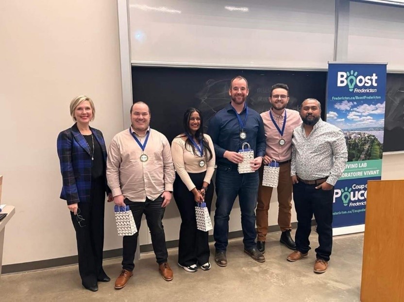 Congratulations to the “Spaghetti Coders” team who won the Boost 2023 Ideation Camp, held from Mar 16-20, for their SmartLights Traffic Solution idea to reduce greenhouse gas emissions. fredericton.ca/en/news/city-h…

<a href="/UNBFredericton/">UNB Fredericton</a> <a href="/myNBCC/">New Brunswick Community College</a> @MyIgniteNB <a href="/blackarcs/">Black Arcs</a> <a href="/UNBTME/">UNB's J Herbert Smith Centre for TME</a> @CivicTechFred