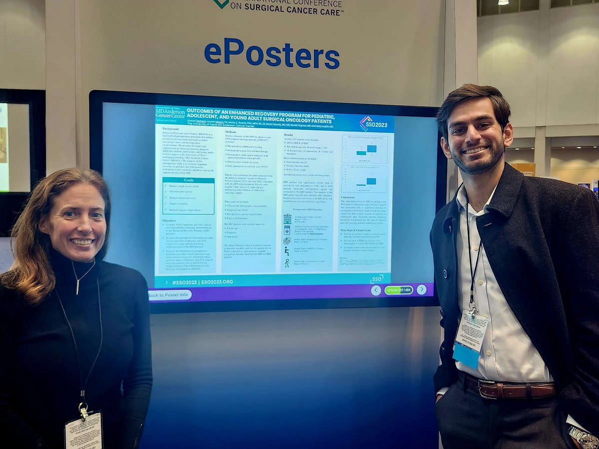 Mary Austin (@maustinpedisurg) on Twitter photo Proud of <a href="/KumailMahesri/">Kumail Mahesri</a> for presenting our work on ERP for children undergoing surgery for cancer at #SS02023 <a href="/MDAndersonNews/">MD Anderson Cancer Center</a> <a href="/McGovernMed/">McGovern Med School</a> <a href="/UTH_Pedisurg/">UT Pediatric Surgery</a> Proud of <a href="/KumailMahesri/">Kumail Mahesri</a> for presenting our work on ERP for children undergoing surgery for cancer at #SS02023 <a href="/MDAndersonNews/">MD Anderson Cancer Center</a> <a href="/McGovernMed/">McGovern Med School</a> <a href="/UTH_Pedisurg/">UT Pediatric Surgery</a>