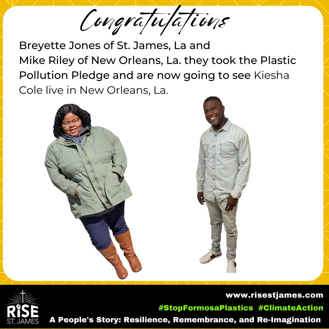 risestjames's tweet photo. Congratulations to @aye_yettie and @headquartersmike. Click the link in bio to learn more about environmental care and take the pledge.
More to come soon.
#risestjames #therenissanceparishes #rememberandreclaim
https://t.co/S6saVsXpaG https://t.co/8OgWvtCtTg