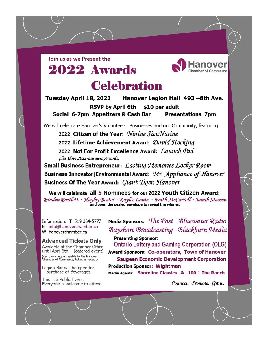 Proudly Announcing our 2022 Award Winners and Youth Nominees!