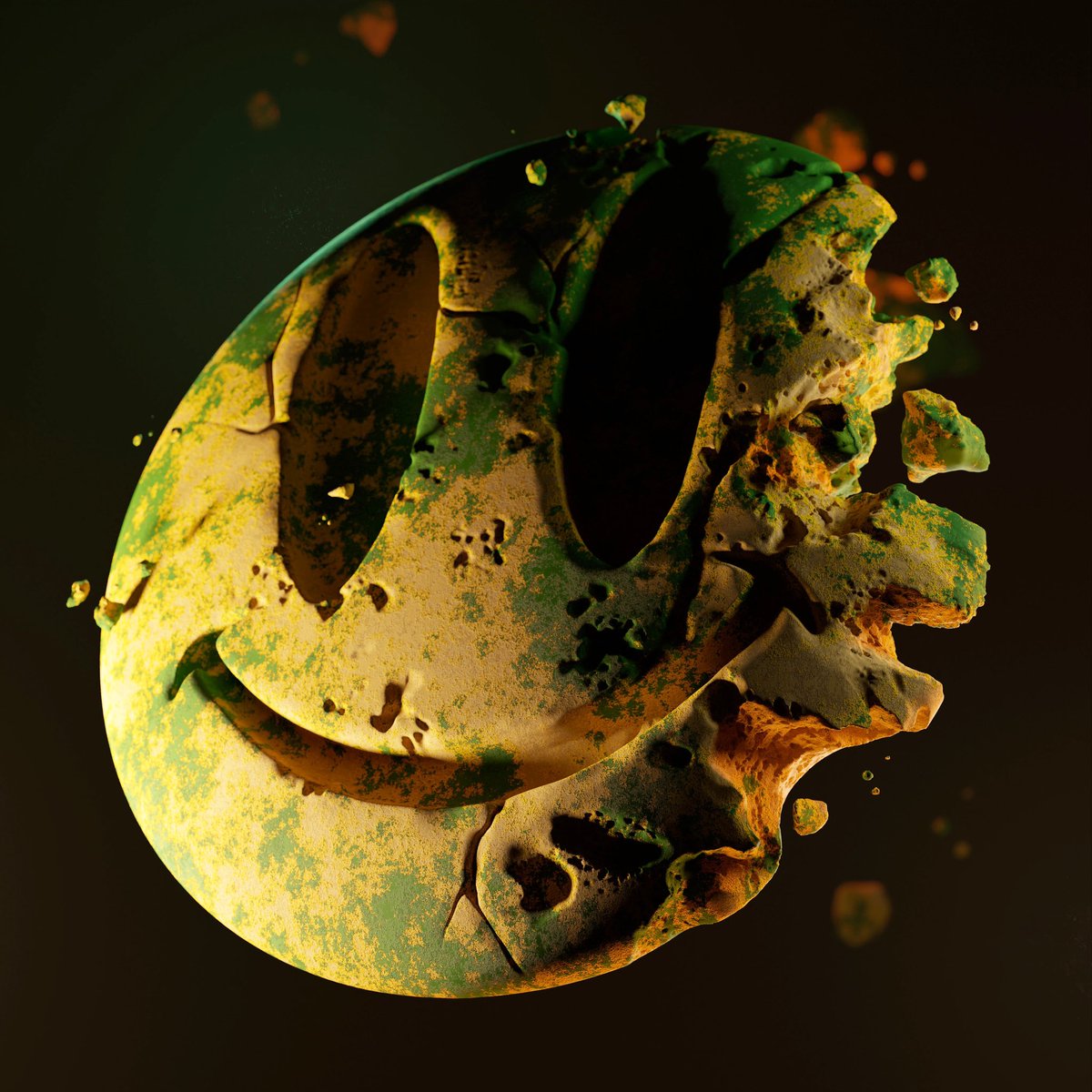 art_slaid's tweet photo. Good night) 
Cookies in space

#3dart #Blender3d #3d #illustration #smile https://t.co/2Uhe9VDB8m