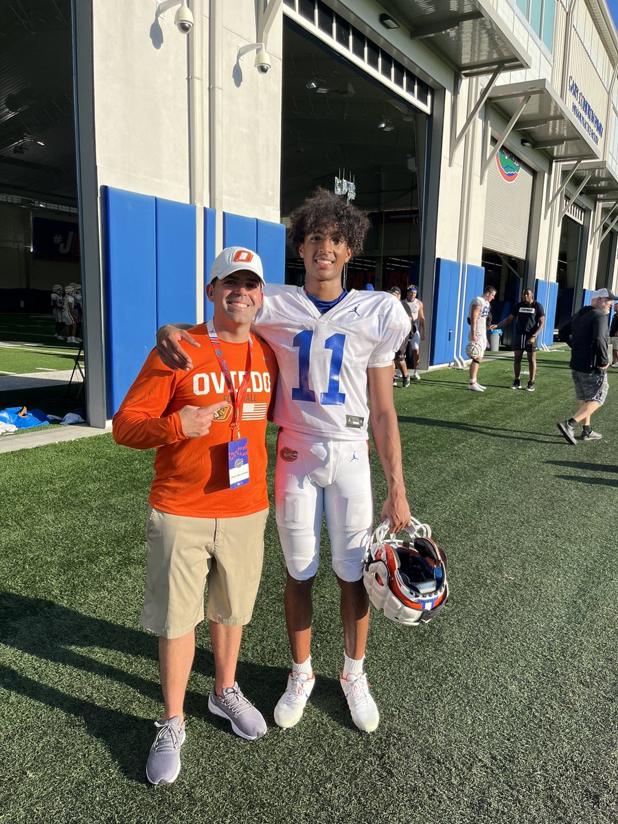 CoachOdierno's tweet photo. Proud to see my former WR @AidanMizell getting loose at practice. Keep chasing your dreams! #Speedtranslates https://t.co/TIQkN1u4yi