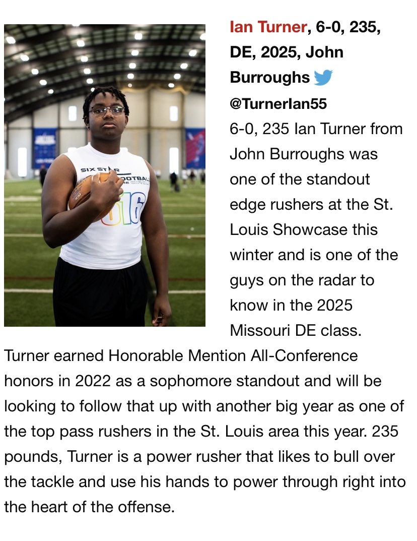 Thanks for the write up! <a href="/6starfootballMO/">Six Star Football | MISSOURI</a>