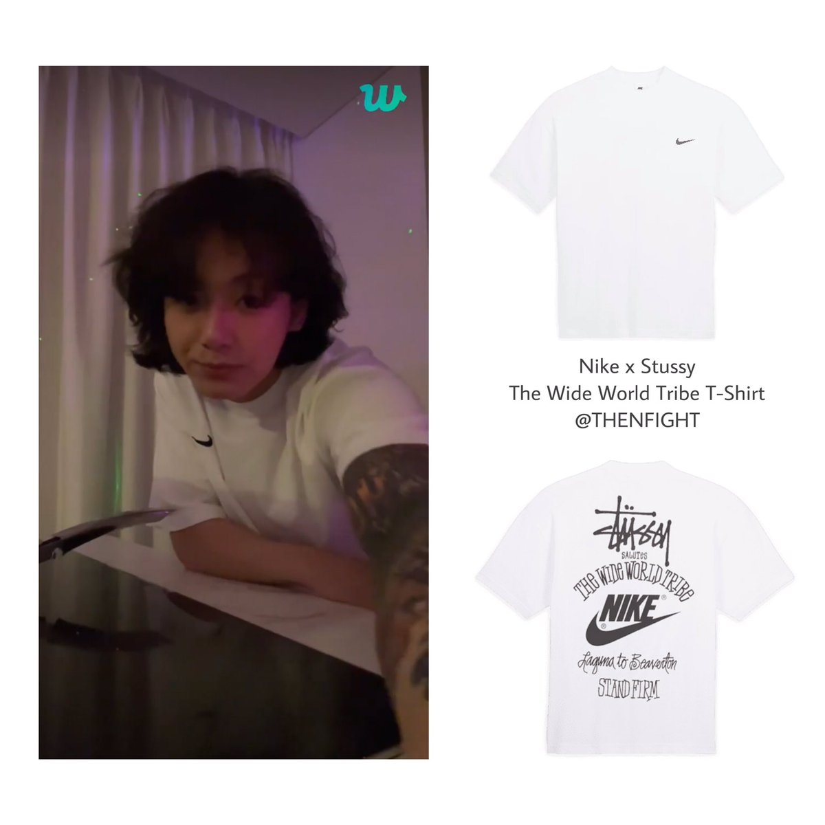 BTSジョングク着用 NIKE×STUSSY Tシャツ BTSジョングク着用 NIKE×STUSSY Tシャツ JUNGKOOK is wearing “Nike x