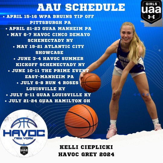 KelliCiep14's tweet photo. Looking forward to the aau season! @nyhavoc 💙 https://t.co/jiBvhssLUl