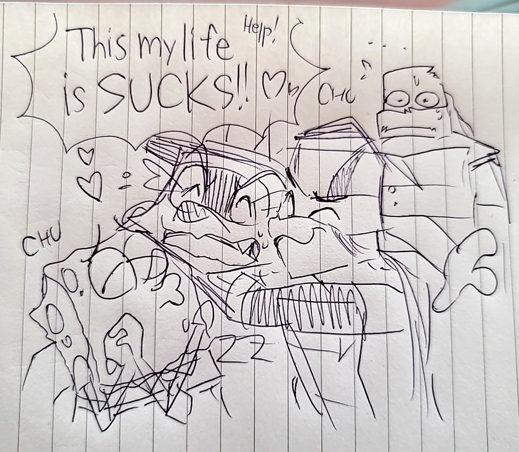 Zorori: why why why-!!! Why do I always end up like this!? I'm such a life suck!!!💦💦
