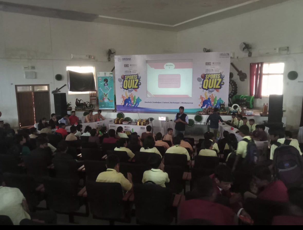 QuizGreycells's tweet photo. #Greycellsquiz collaborated with Dept of Sports &amp; Youth Services, Odisha &amp; OMC with #TheHindu for a first sports quiz across 5 cities of Odisha. Quizmaster Gautam Bose CEO Greycells hosted the events in Feb 2023
#greycellsevents #Greycellsquiz #sportsquiz #Hockeyworldcup https://t.co/WjkgdNdGXX