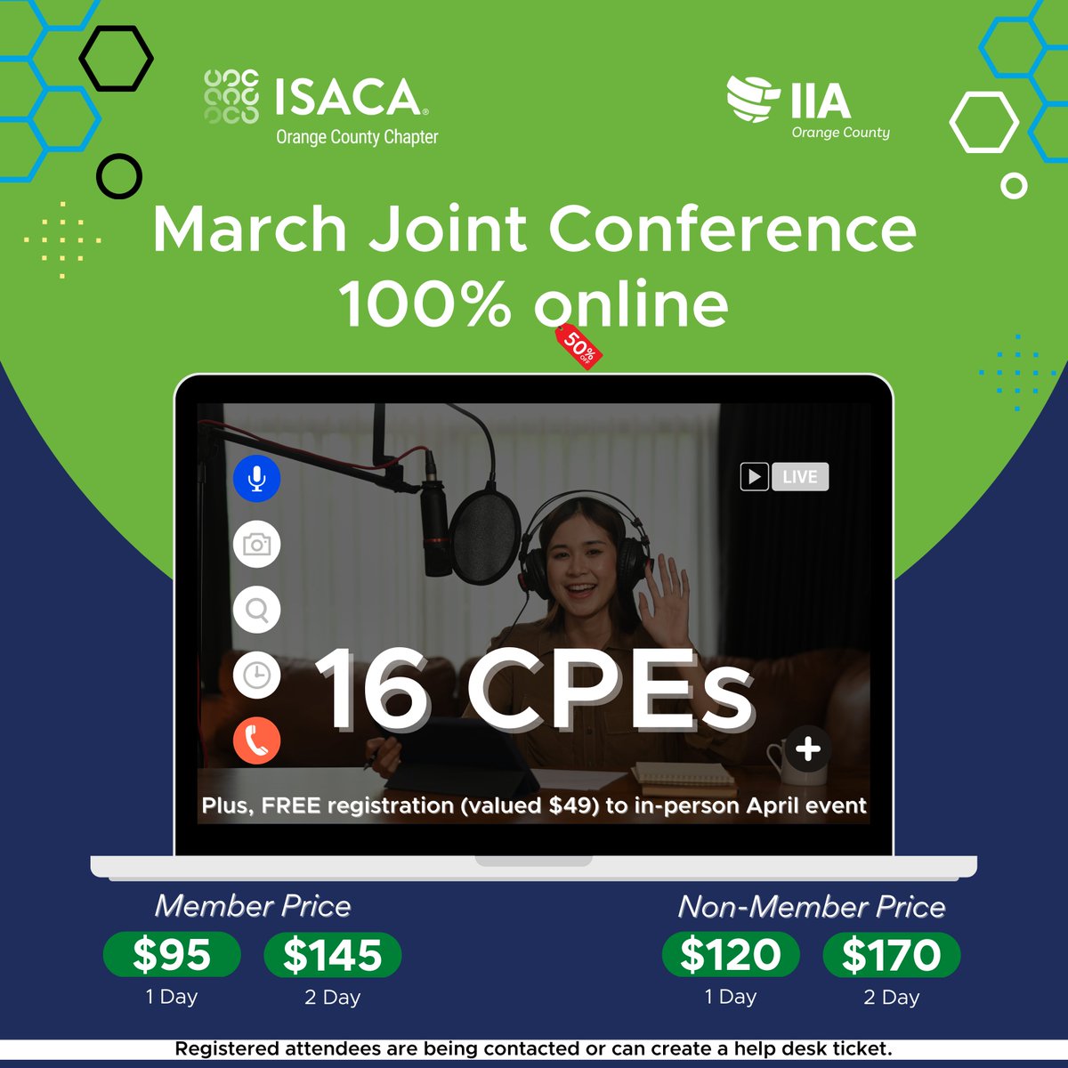 isacaoc's tweet photo. Exciting news! Our joint conference is now 100% virtual and 50% off! Join us from the comfort of your own home and #save big on registration.

Don't miss out! #orangecounty #isaca

https://t.co/pJsJtvgXeb https://t.co/1OYfVHM2Wy