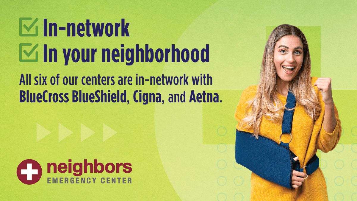 BestNeighborsER's tweet photo. ✅ In-network.
✅ In your neighborhood. 

Your Best Neighbors offer six #Houston-area locations: all open 24/7/365 to treat all adult and pediatric emergencies AND all in-network with #BCBS,  #Aetna, and #Cigna.   

#HealthInsurance #InNetwork  #Insurance #ER https://t.co/rmWyVjkRDm