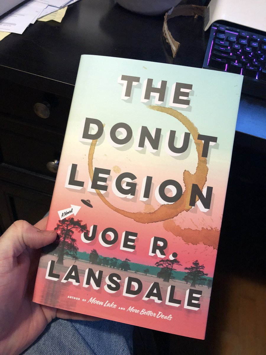 Mmmm. Donuts. @joelansdale #BookLover #readingforpleasure #crimenovels