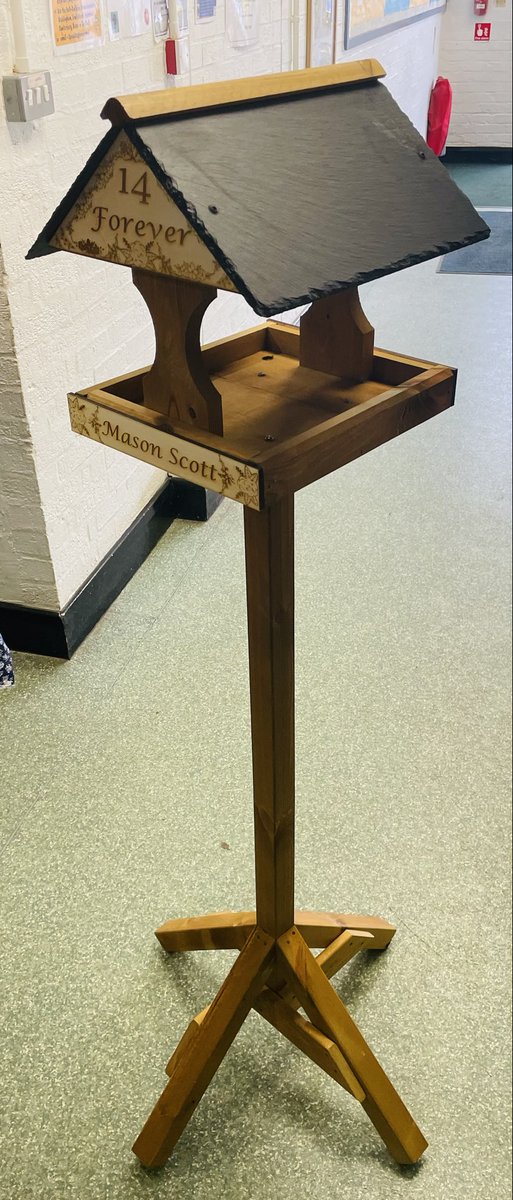 CN1Technology's tweet photo. Beautiful plaque made by our year 12 Product Design students as a tribute to their much missed friend and peer Mason.  
#design #tribute #birdtable #cncs #alevels https://t.co/JJ9Od6SM9V