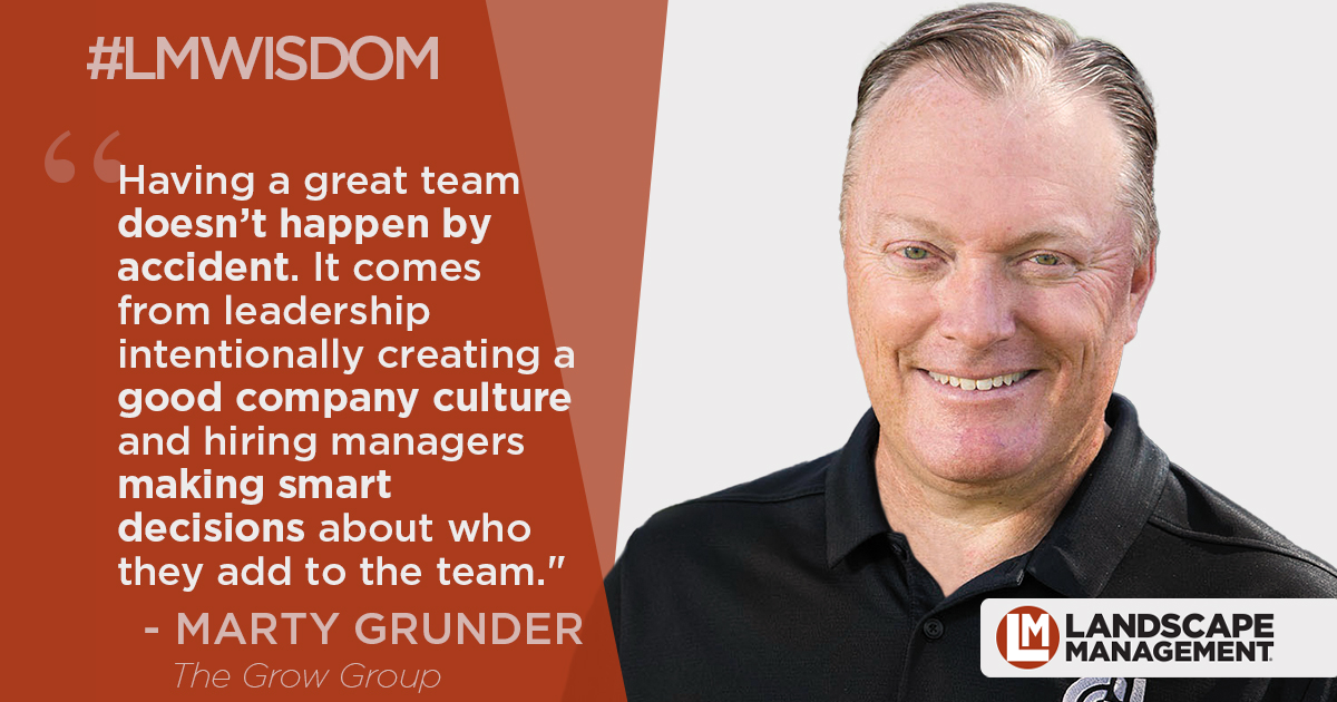 LandscapeMgmt's tweet photo. Do you know your company's greatest asset?
It's your team.
@martygrunder shares ways to teach your entire team to work together to build one another up and in turn, build a better, more successful business. https://t.co/HYg0yjzWD6
#LMWisdom
(Graphic: Marty Grunder/LM Staff) https://t.co/wxsSactjsD