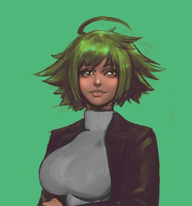 sketch of  's Liz these challenges have been giving me an excuse to test out a bunch of different styles and workflows lol  