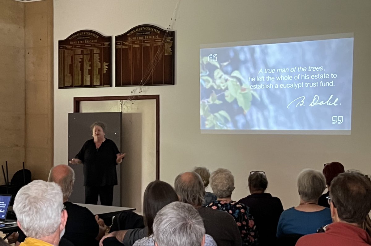 A great day yesterday to celebrate the Red Tingle and Red Flowering Gum with Dahl Fellow, Dr Elizabeth Edmonds and a host of outstanding speakers. #NationalEucalyptDay @EucalyptAus