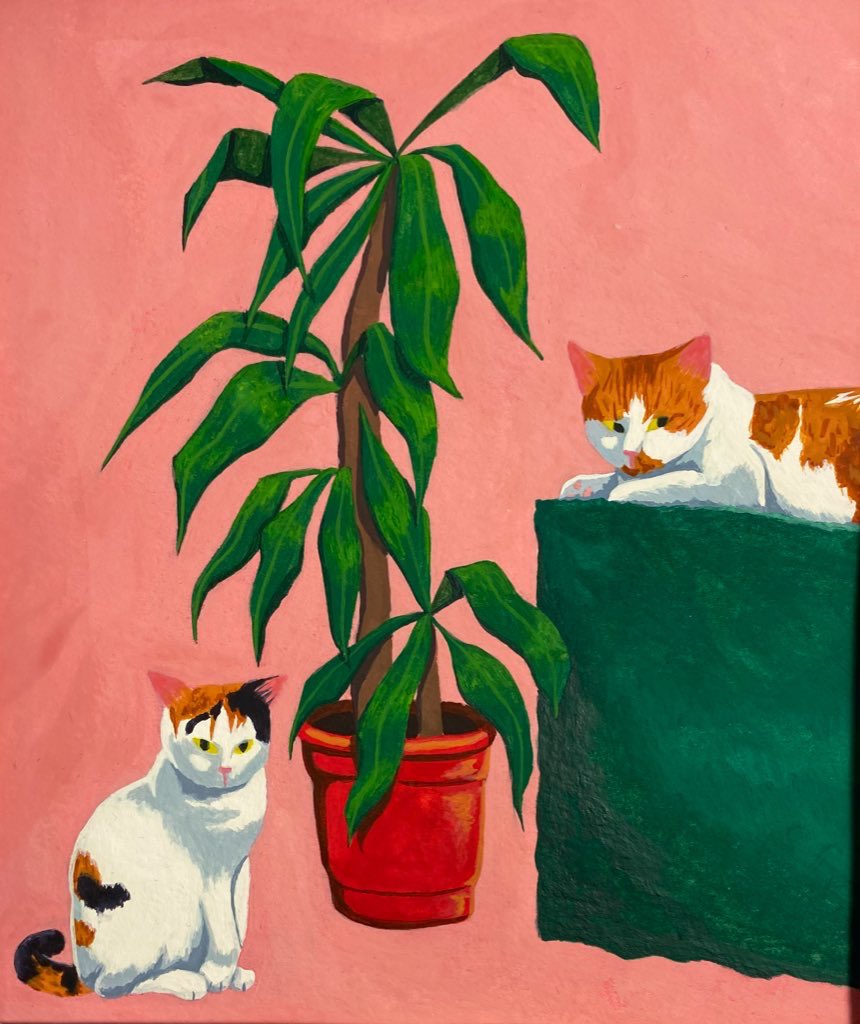 notdarel_'s tweet photo. Holiss 
My name is Dareliz. I’m a Puerto Rican 🇵🇷✨ illustrator and printmaker. 
I draw lots of cats and people and own exactly two pairs of green pants 🌱
#ArtistoftheCaribbean #ArtistsoftheCaribbean https://t.co/7V4Ebye7Ft