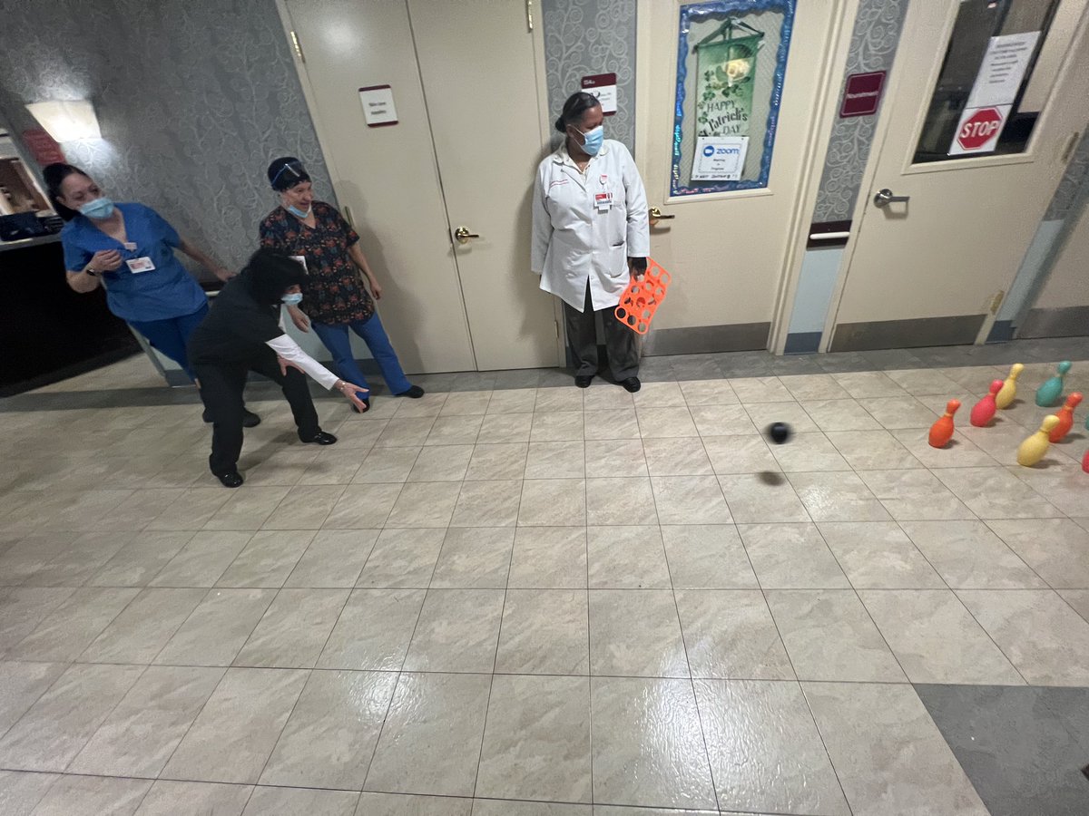 Infill5nypbmh's tweet photo. Working hard and play harder here on infill 5.. our staff enjoying a friendly game of bowling during change of shift organized by our PCD #teambuilding #medsurg #nypbmh #teamworkmakesthedreamwork @AishaD_Miller https://t.co/kehnyw2CBJ