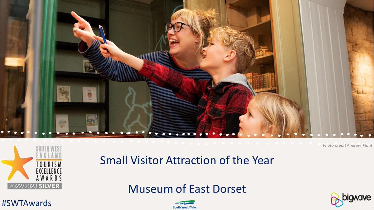 swtourismawards's tweet photo. Two Silver awards are presented by sponsors @bigwaveagency, well done to @HanglooseEden and also @MuseumEstDorset #SWTAwards https://t.co/AiyPV5nWat