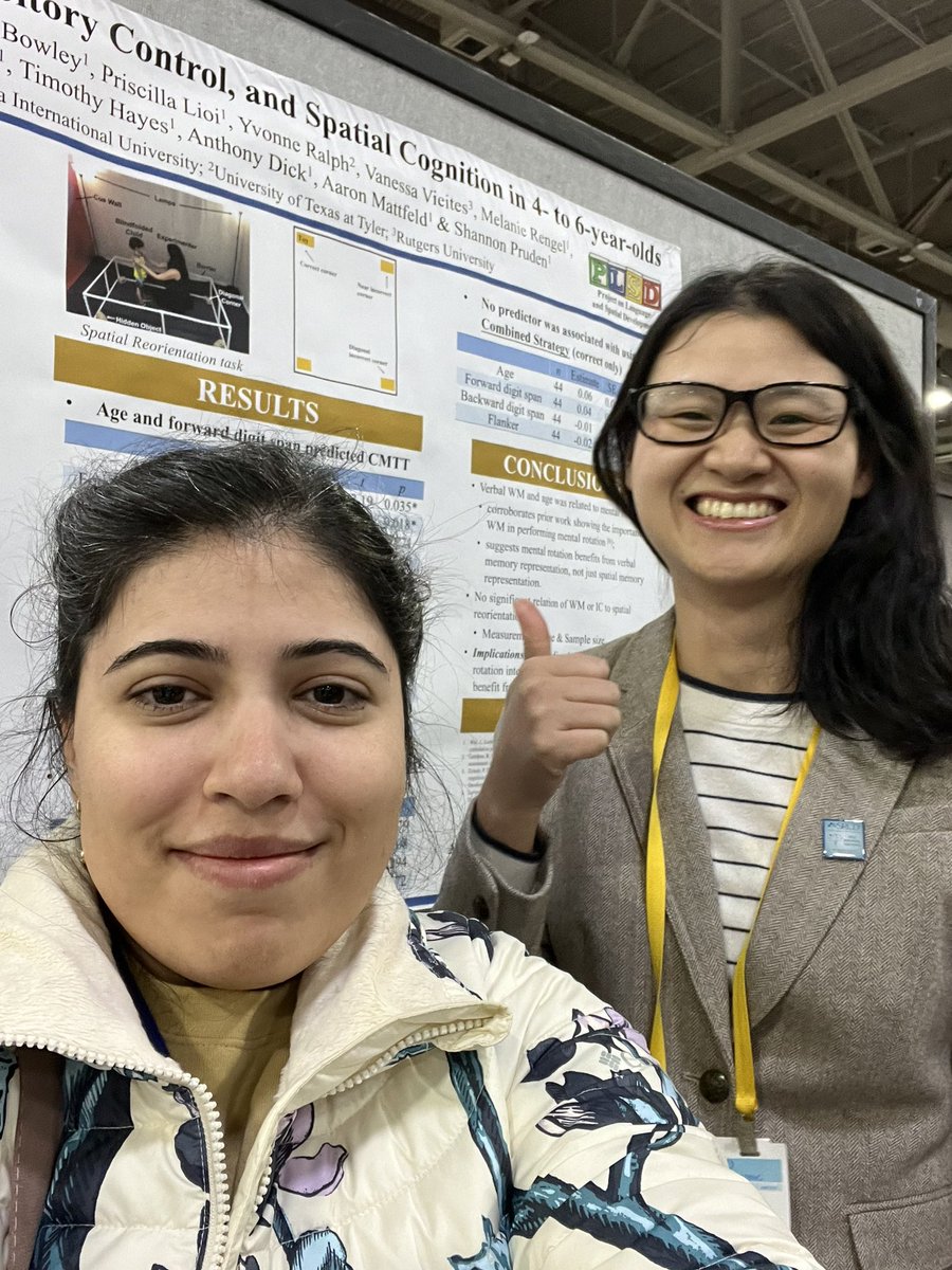 AtefehKarimi12's tweet image. Wrapped up my first day at #srcd with checking the wonderful work of my friends at @DevSciFIU 
@Kait_Testa @elizabethVedgar @BethanyKRamirez @InfantDevLabFIU @plsdlab 
#SRCD2023