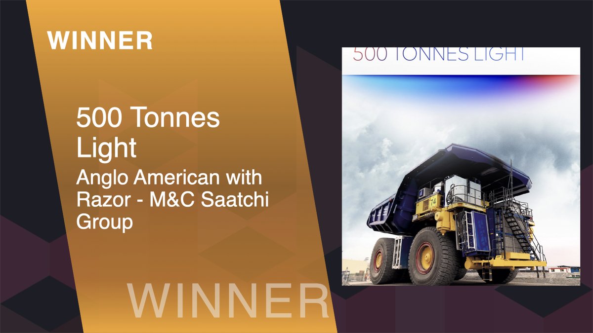 Provoke_News's tweet photo. #SABREAwardsEMEA SUPERIOR ACHIEVEMENT IN REPUTATION MANAGEMENT WINNER: 500 Tonnes Light - @AngloAmerican with @Razor_PR_Agency - M&C Saatchi Group https://t.co/NbdIgxcOCK