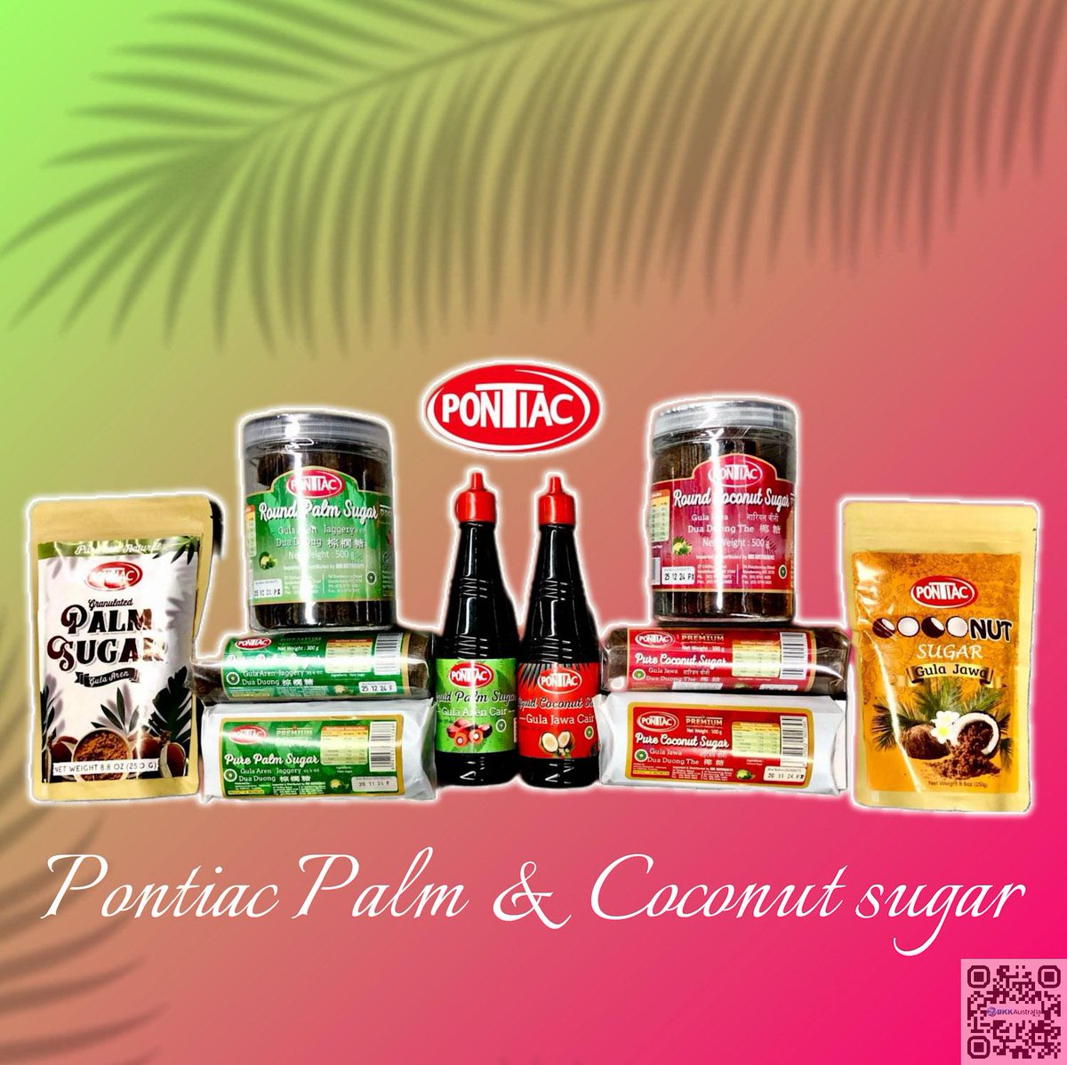 Explore Pontiac brand premium coconut and palm sugar, sourced sustainably from Indonesia's tropical paradise. Our 100% natural sugars have a caramel-like flavor perfect for baking, cooking, coffee or tea. Try them now! #coconutsugar #palmsugar #Indonesia