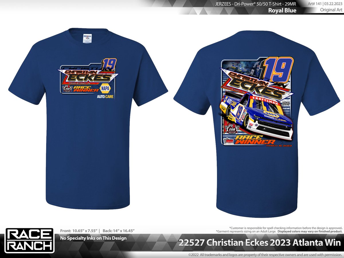 BMR_NASCAR's tweet photo. Hot off the press! 🔥

Tees and hoodies to commemorate @christianeckes' win at Atlanta are here! Snag one at @RaceRanch!

👉 https://t.co/3XWZj9peC2 

#NASCAR https://t.co/THyqNSoRxJ