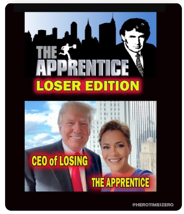 herotimeszero's tweet photo. With recounts, investigations, and lawsuits - Trump lost the 2020 Election over 180 times. So far Kari Lake lost the Arizona Election ONLY 4 times. 

Kari, don't give up.

It doesn't matter how many times you lost. What matters is that you pick yourself up and lose again. https://t.co/vTtvNdpLyU