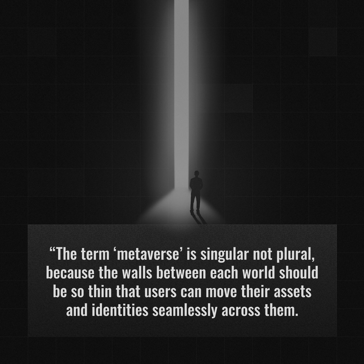 🧵The term ‘metaverse’ is singular not plural, because the walls between each world should be so thin that users can move their assets &amp; identities seamlessly across them 🌍🤝🚀