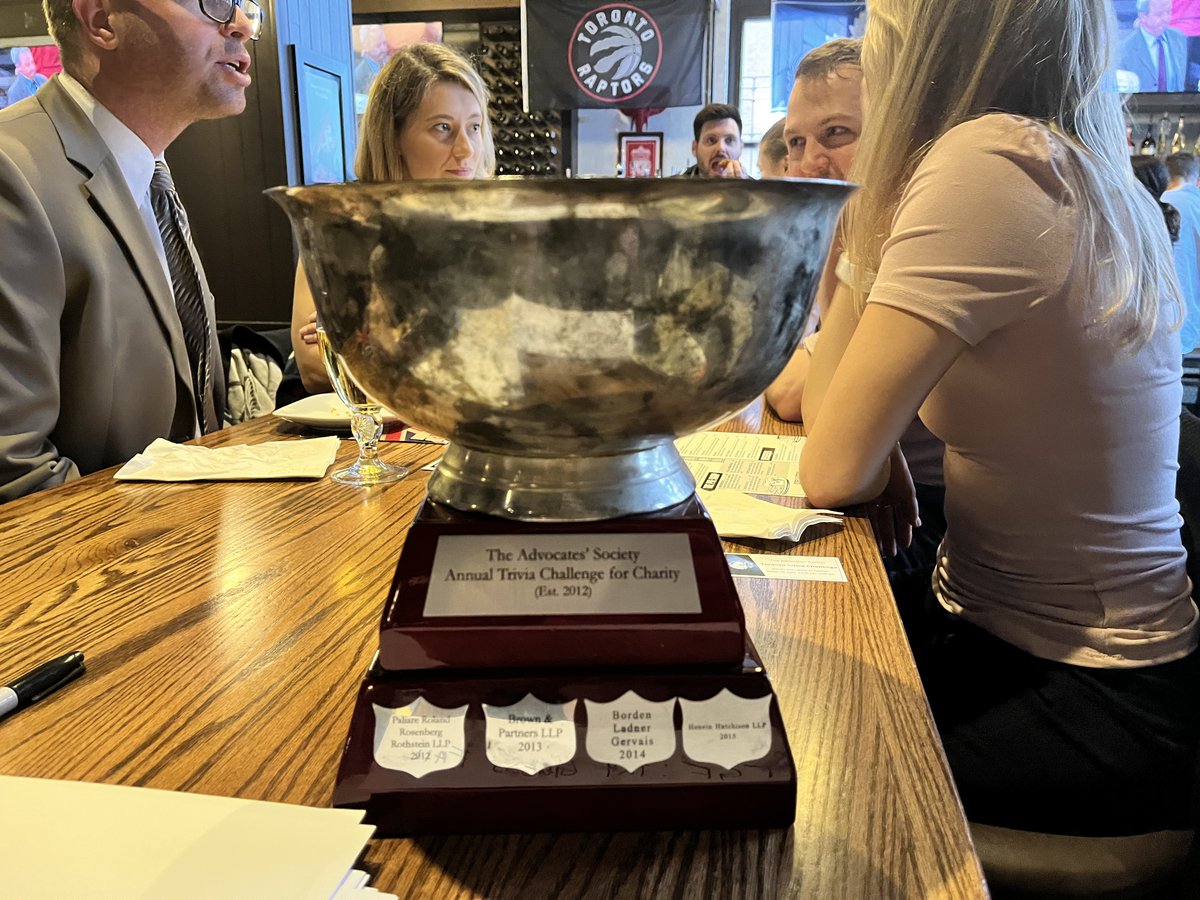 Advocates' Society (@advocates_soc) on Twitter photo Happening now! YASC Trivia Challenge. Who will win the battle of the brains and take home the big trophy in 2023? Stay tuned! Thanks to our sponsors <a href="/HeneinHutchison/">HHRLLP</a> <a href="/FoglerRubinoff/">Fogler, Rubinoff LLP</a> <a href="/TorkinManesLLP/">Torkin Manes LLP</a> <a href="/thomsonrogers/">Thomson Rogers LLP</a> #YASCTrivia #TASEvents Happening now! YASC Trivia Challenge. Who will win the battle of the brains and take home the big trophy in 2023? Stay tuned! Thanks to our sponsors <a href="/HeneinHutchison/">HHRLLP</a> <a href="/FoglerRubinoff/">Fogler, Rubinoff LLP</a> <a href="/TorkinManesLLP/">Torkin Manes LLP</a> <a href="/thomsonrogers/">Thomson Rogers LLP</a> #YASCTrivia #TASEvents