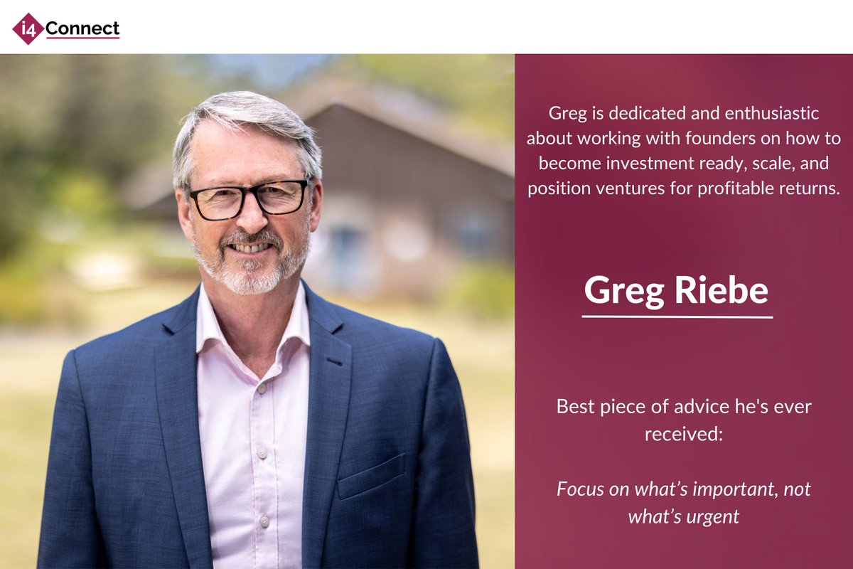 Greg Riebe's extensive experience in corporates, SMEs &amp; #startups, has helped him hone a unique set of skills that recognises where enabling #technologies combined with highly- scalable business models can result in fundable high performance operating businesses.
#leadership