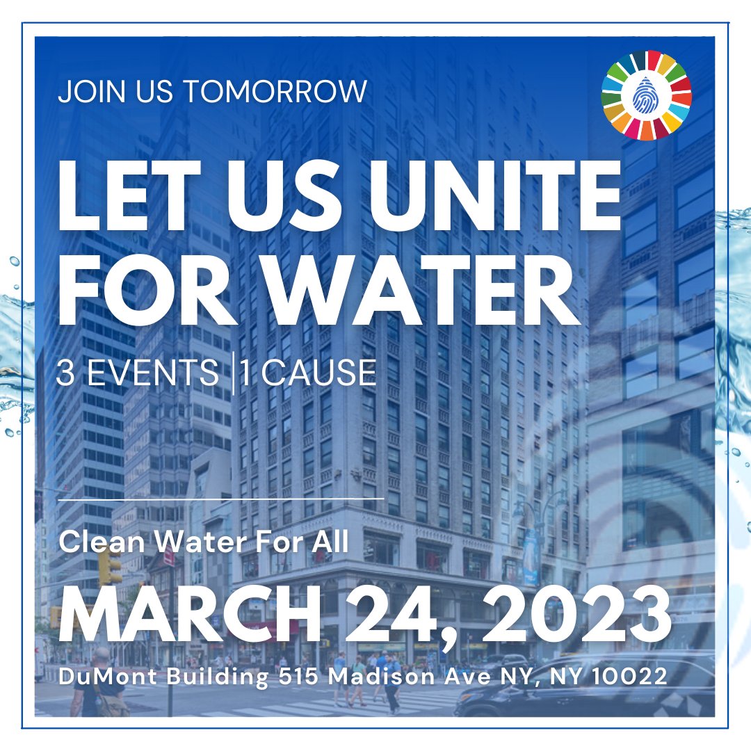 WaterBankTrust's tweet photo. Don't miss out on tomorrow's #UNWaterConference events! Join us for the #BarterWaterforSustainability model, the global launch of #OaSWaterPurifier, and #HealingWaterMeditation. 
Register now at https://t.co/VlorMeiXRd

#sustainability #watermanagement  #WaterAction #SDG6 https://t.co/FbZ2T2p6iG