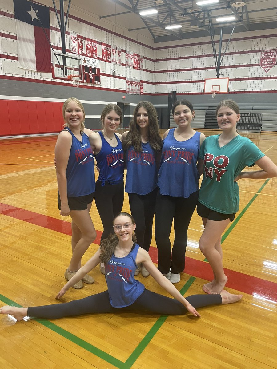 These 8th graders led the most amazing Pony Pride audition clinics this week! I hope that they were able to see what I saw; the complete awe in the eyes of the younger Pony Pride hopefuls! Thank you for being role models! <a href="/GrapevineMiddle/">Grapevine Middle</a> #PonyPrideDanceTeam