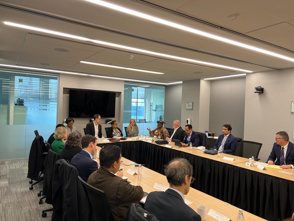 NOIweala's tweet photo. Great Dialogue at the Environmental Defense Fund @EnvDefenseFund on integrated water &amp; food systems including partnerships for action. A rules based multilateral trading system is essential to underpin rational use of scarce water resources for food security. https://t.co/Puhjx6a34K