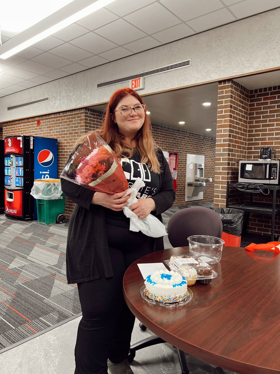 Surprised our lovely 2022-2023 President, who will now serve as an Advisor, with some flowers &amp; a few gifts as a thank you for all of her hard work and dedication the last year! Thank you Cassie!