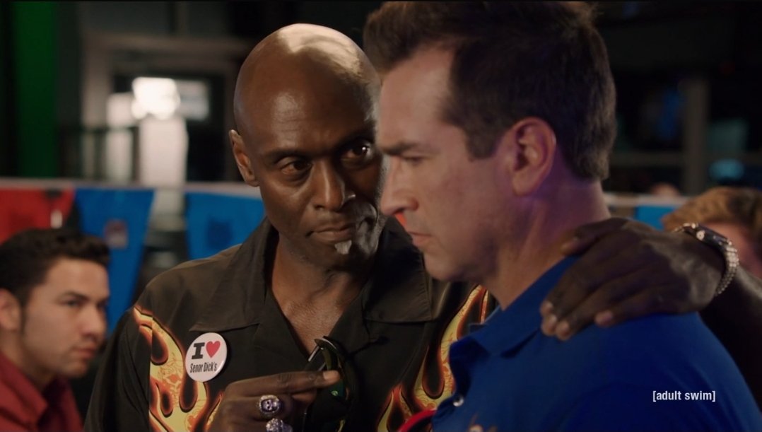 Tigre13101's tweet image. Lance Reddick as the villainous proprietor of a fast-casual, party-centric, affordable large portions restaurant named Señor Dicks. The man never met a role he didn't body. #NTSF