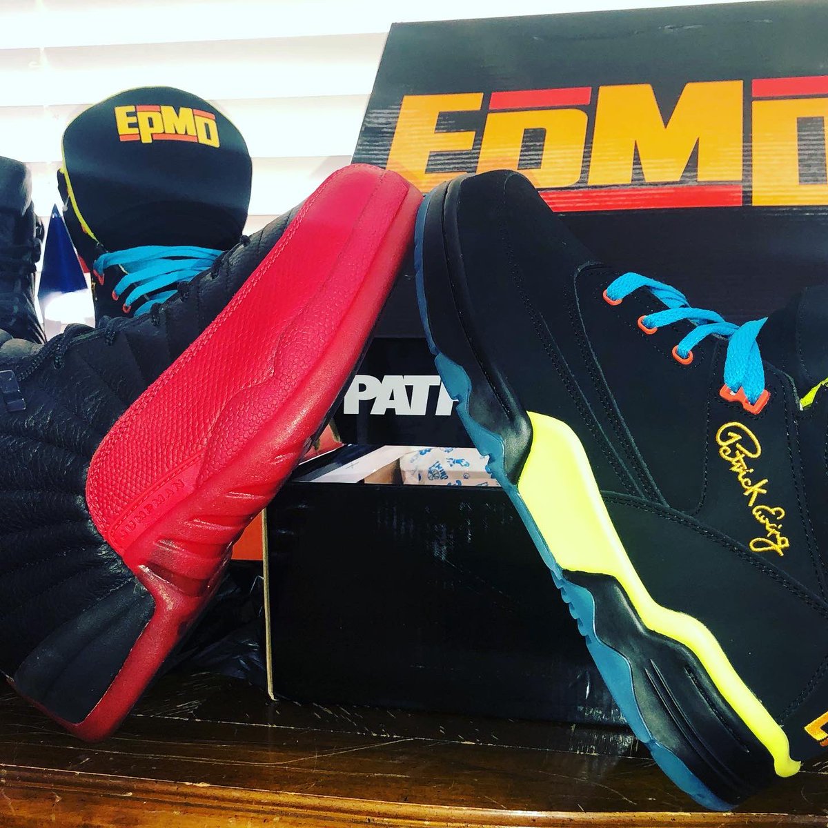 R_Kane's tweet photo. @Slakonbothsides I couldn’t decide between the two so I got both… #EpMd #Jordan12 OG https://t.co/GZGh6RkC0U
