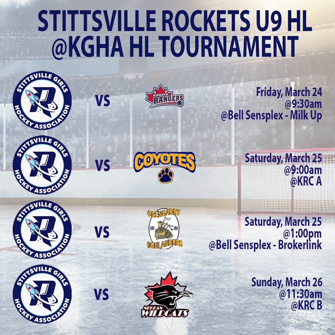 SGHARockets's tweet photo. Good luck to our 4 House League teams competing in the tournament this weekend!!

Let’s go Rockets!! 💙🚀 https://t.co/ukXFPBUOWG