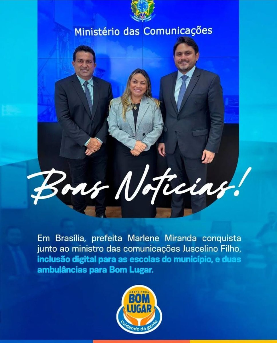 prefbomlugarofc's tweet photo. Boas notícias! https://t.co/ihR2dsmL6D