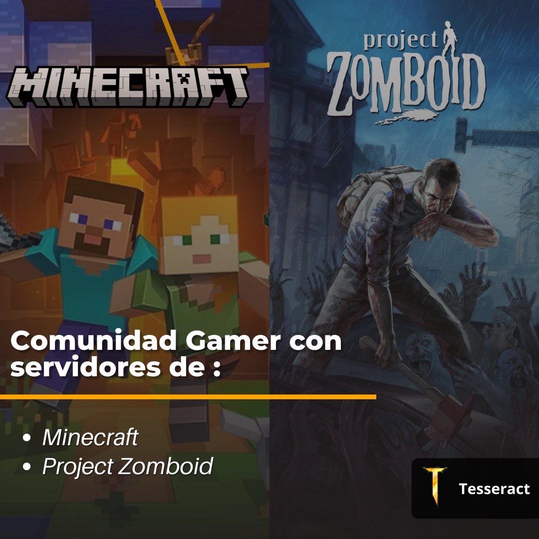 Tesseractsw's tweet photo. ¡Tenemos noticias emocionantes para todos los amantes de los videojuegos! 🎮

¡Estamos a punto de abrir dos nuevos servidores de juegos! Uno será de Minecraft y el otro de Project Zomboid. 😎

#Minecraft #ProjectZomboid #GamingServers #Videojuegos #OnlineGaming #GamingCommunity https://t.co/sYXijF45Nu