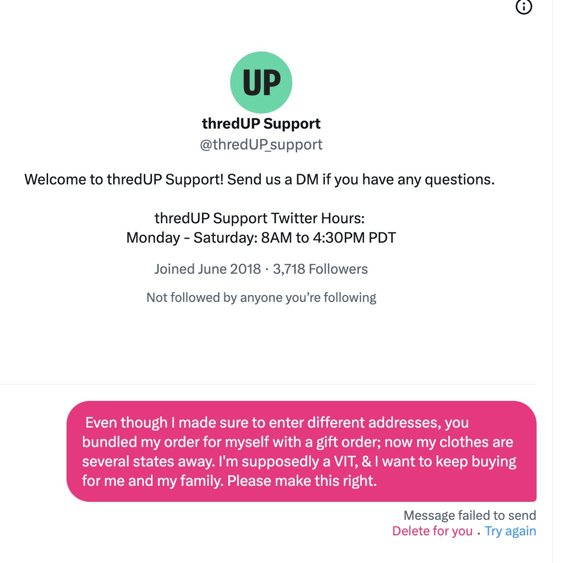 RachelRiskind's tweet photo. @thredUP_support @thredUP This is what I get. https://t.co/YPTaFo82pb