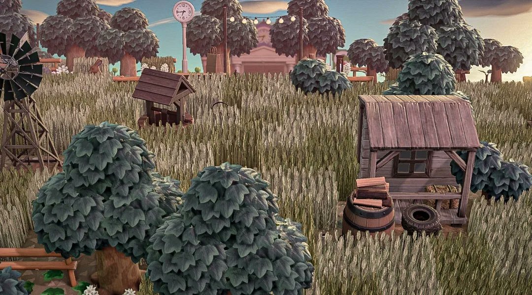 NikkipickyPlays's tweet photo. Cottonwood's countryside entrance! 

(I don't twit much so bare with me 😁💜)

#ACNH #AnimalCrossingNewHorizions https://t.co/vwFfZsPG2M