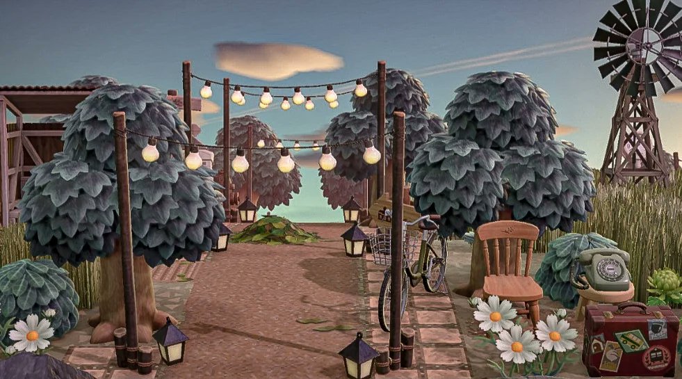 NikkipickyPlays's tweet photo. Cottonwood's countryside entrance! 

(I don't twit much so bare with me 😁💜)

#ACNH #AnimalCrossingNewHorizions https://t.co/vwFfZsPG2M