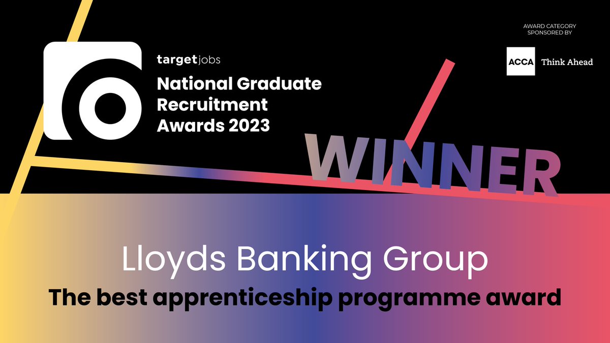 Heartfelt congratulations to <a href="/LBGplc/">Lloyds Banking Group</a>. Award sponsor <a href="/ACCA_UK/">ACCA UK</a> #TJAwards2023