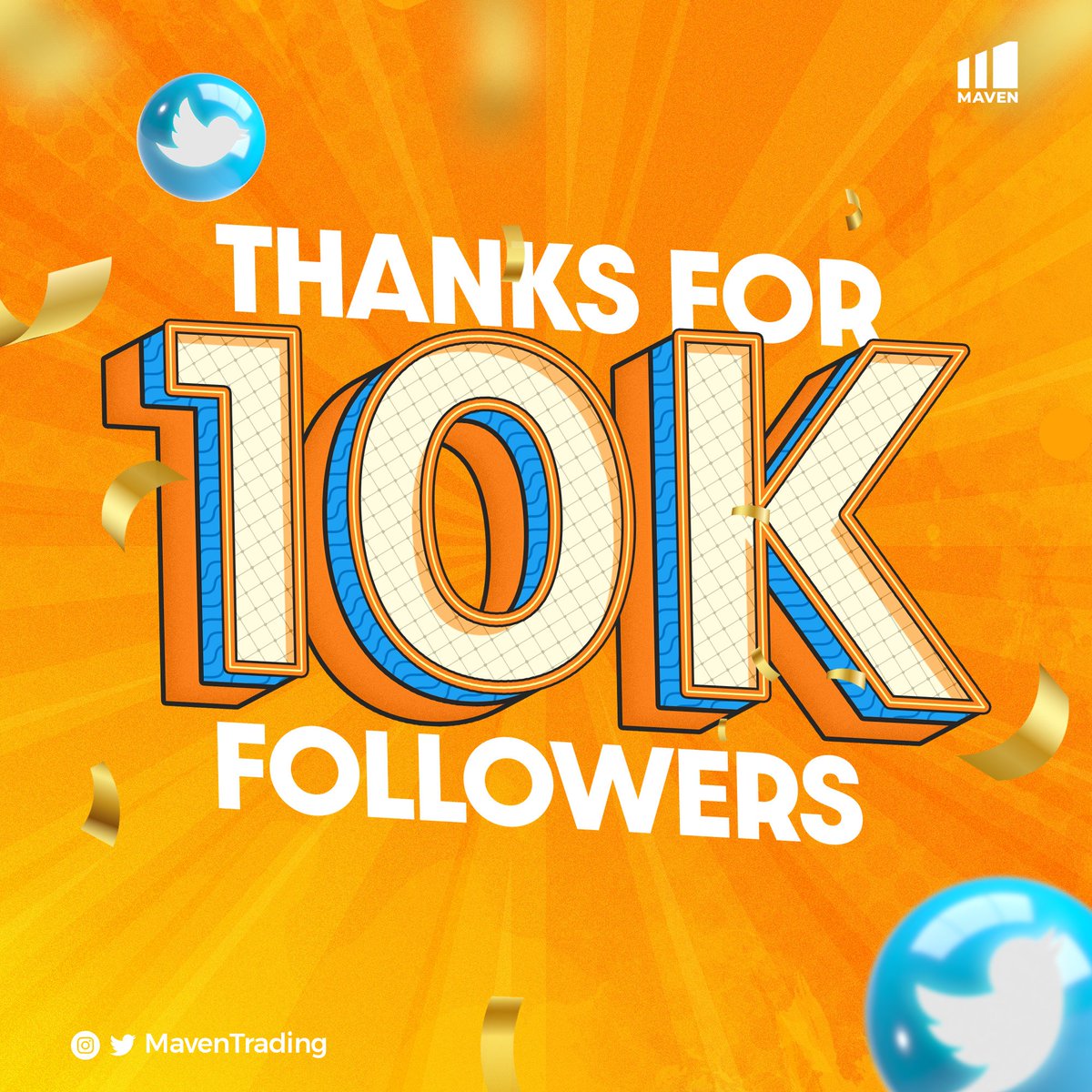 ✅THANK YOU GiVEAWAY✅

10 x 10,000$ accounts
Highest chance of winning this giveaway!!

1. Retweet
2. Follow <a href="/Maventrading/">Maven Prop Trading</a> 
3. Thank someone who needs it!

Thanks guys!
Winner next Wednesday