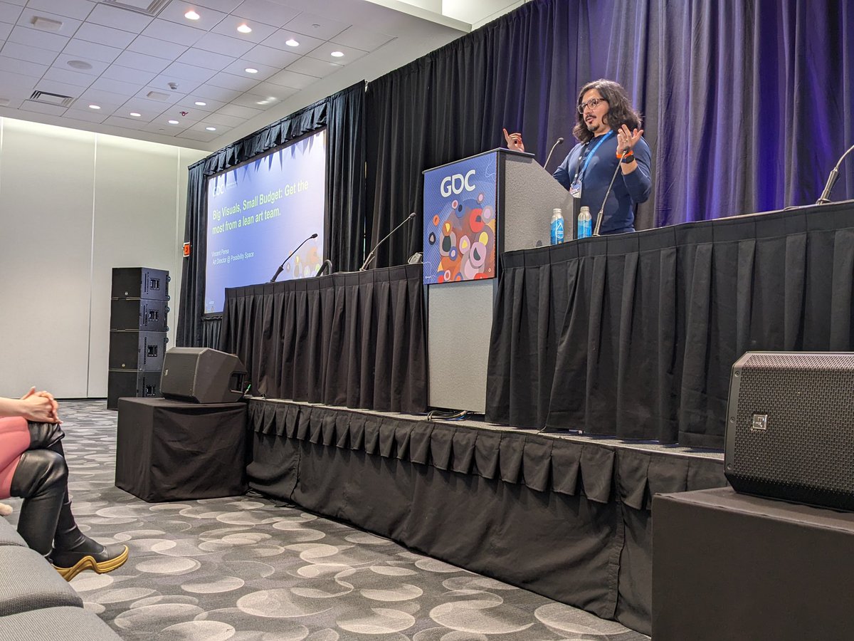Adding my big face and bigger hair to #thisiswhatagamedevlookslike .  After my first GDC around 13 years ago I have always wanted to give a talk.  But ya know I needed to learn a thing or two first. Ya never know how far you’ll go if you don’t keep at it.