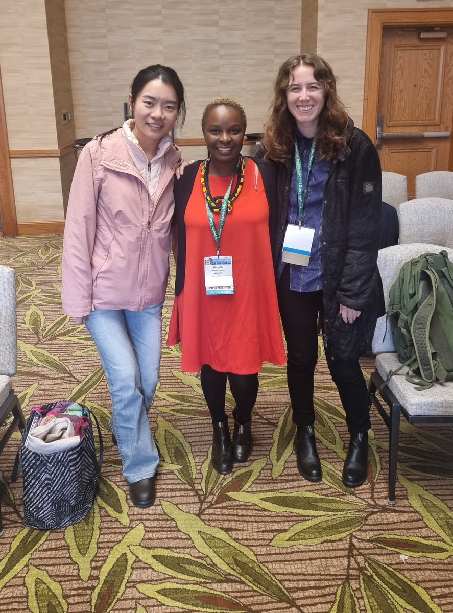 So great to have a <a href="/unimelb/">University of Melbourne</a> crew from the School of Geography at #AAG2023 <a href="/lillicrovara/">Lilli Crovara</a>