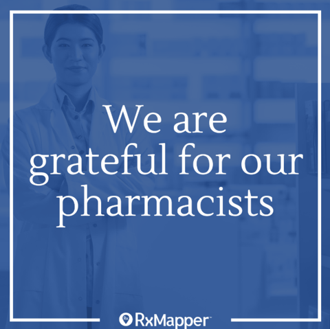 rxmapper's tweet photo. We want to express our heartfelt gratitude to all pharmacists out there. Both our RxMapper network pharmacists and beyond. 

Their ability to collaborate with other healthcare providers and counsel patients on their medications is a vital aspect of the healthcare system. 

#PGx https://t.co/9pMjlqUyX2