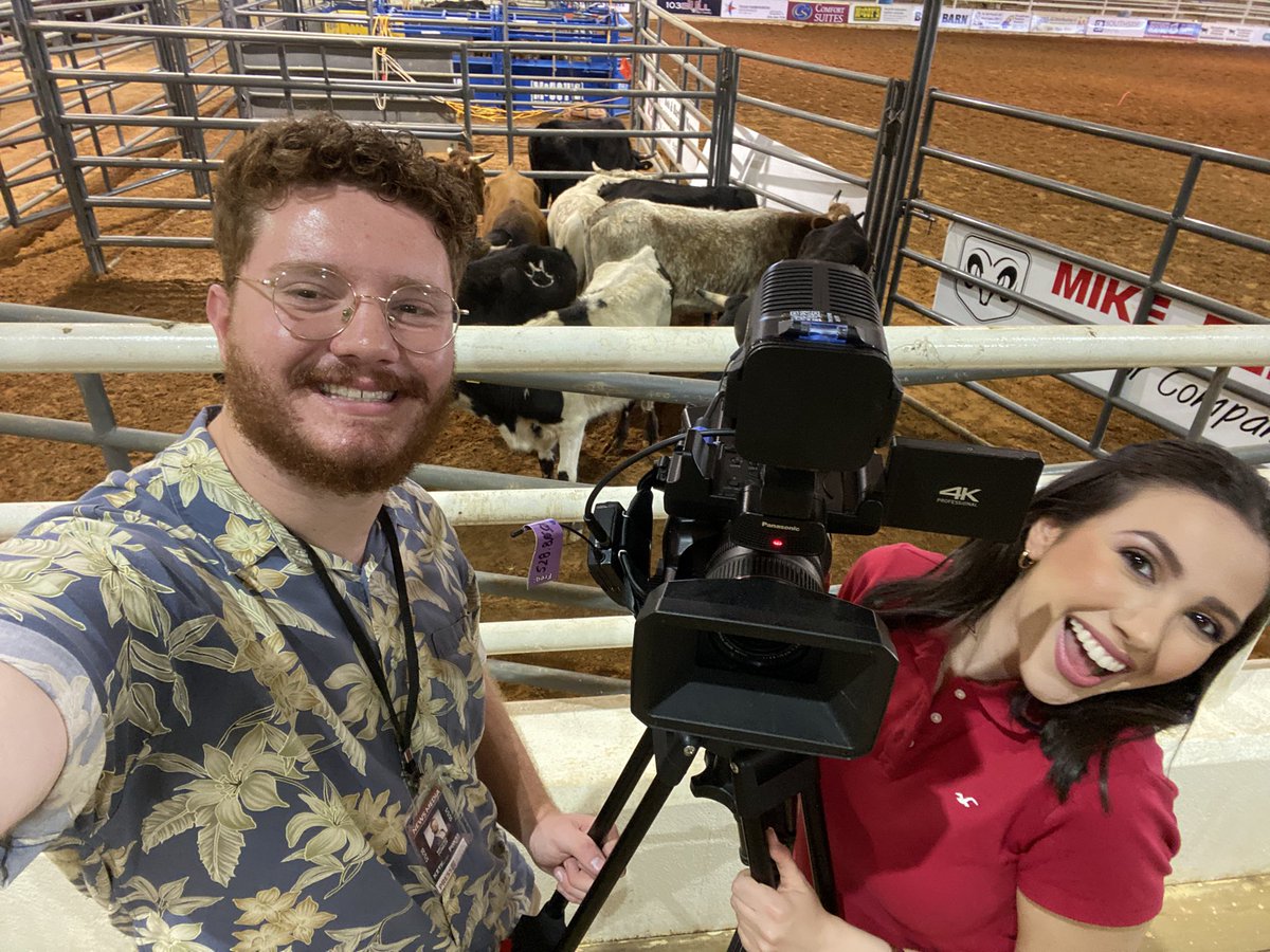 Giddy Up!🤠 it’s Pro Rodeo time in Nacogdoches! We were live this afternoon for Day 1 but we’ll be back tonight at 9 and 10! Fun fact: this is KETK photographer <a href="/fowlervisuals/">Michael Fowler</a> and I’s first rodeo! 🐂