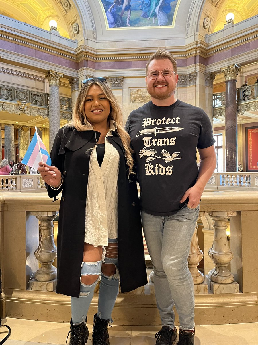 DylanLBoyer's tweet photo. We are with you @leighfinke! Let’s get this done! ✊🏾🏳️‍⚧️#ProtectTransKids https://t.co/oHHKFNCj0l